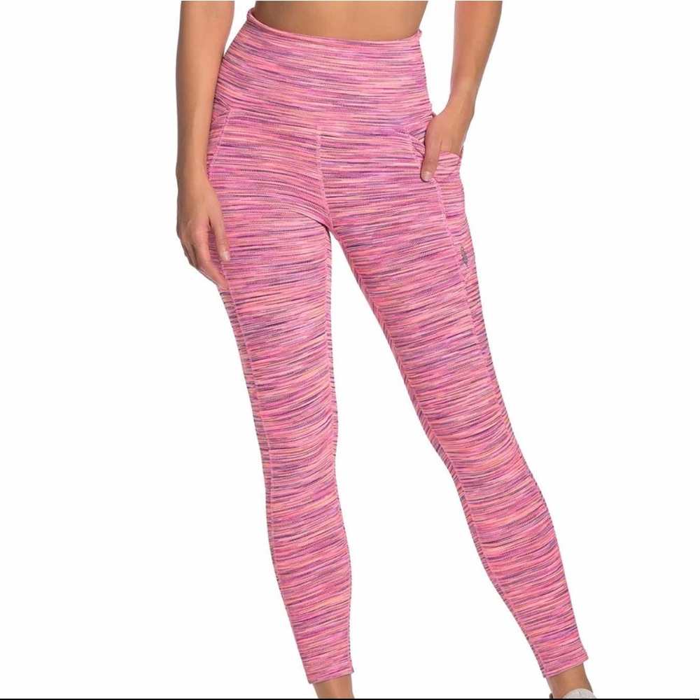 Free People Roll Out Leggings Medium Pink Combo